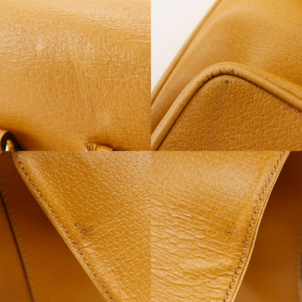 GUCCI Backpack 003.2058.0016 Calfskin yellow Bamboo Backpack Women Used