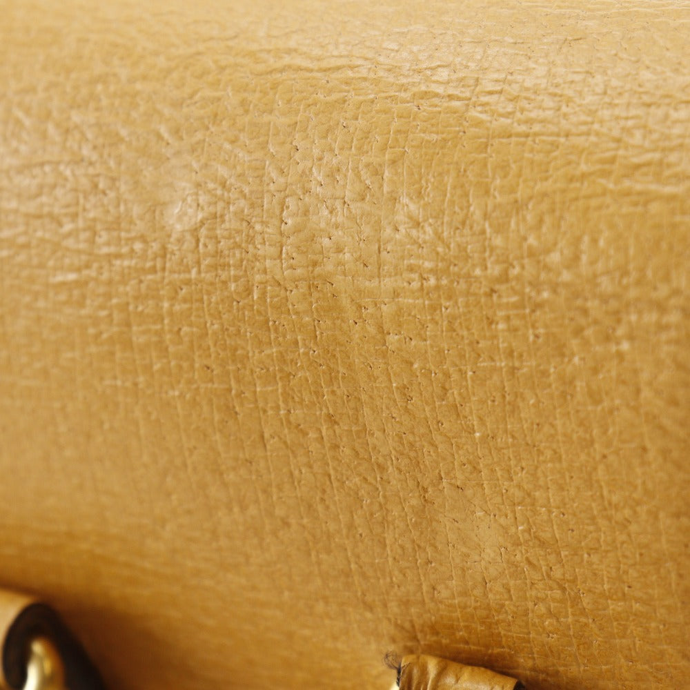 GUCCI Backpack 003.2058.0016 Calfskin yellow Bamboo Backpack Women Used