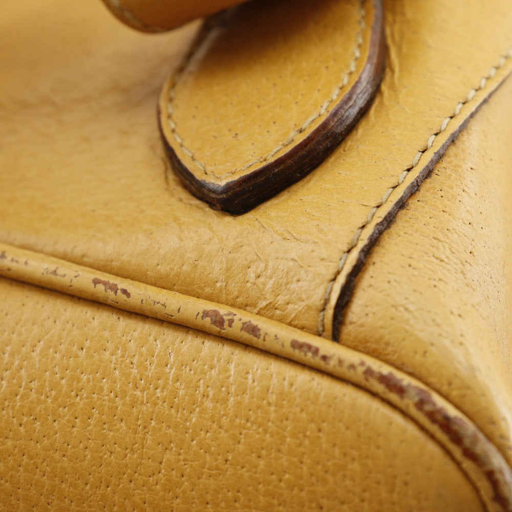 GUCCI Backpack 003.2058.0016 Calfskin yellow Bamboo Backpack Women Used