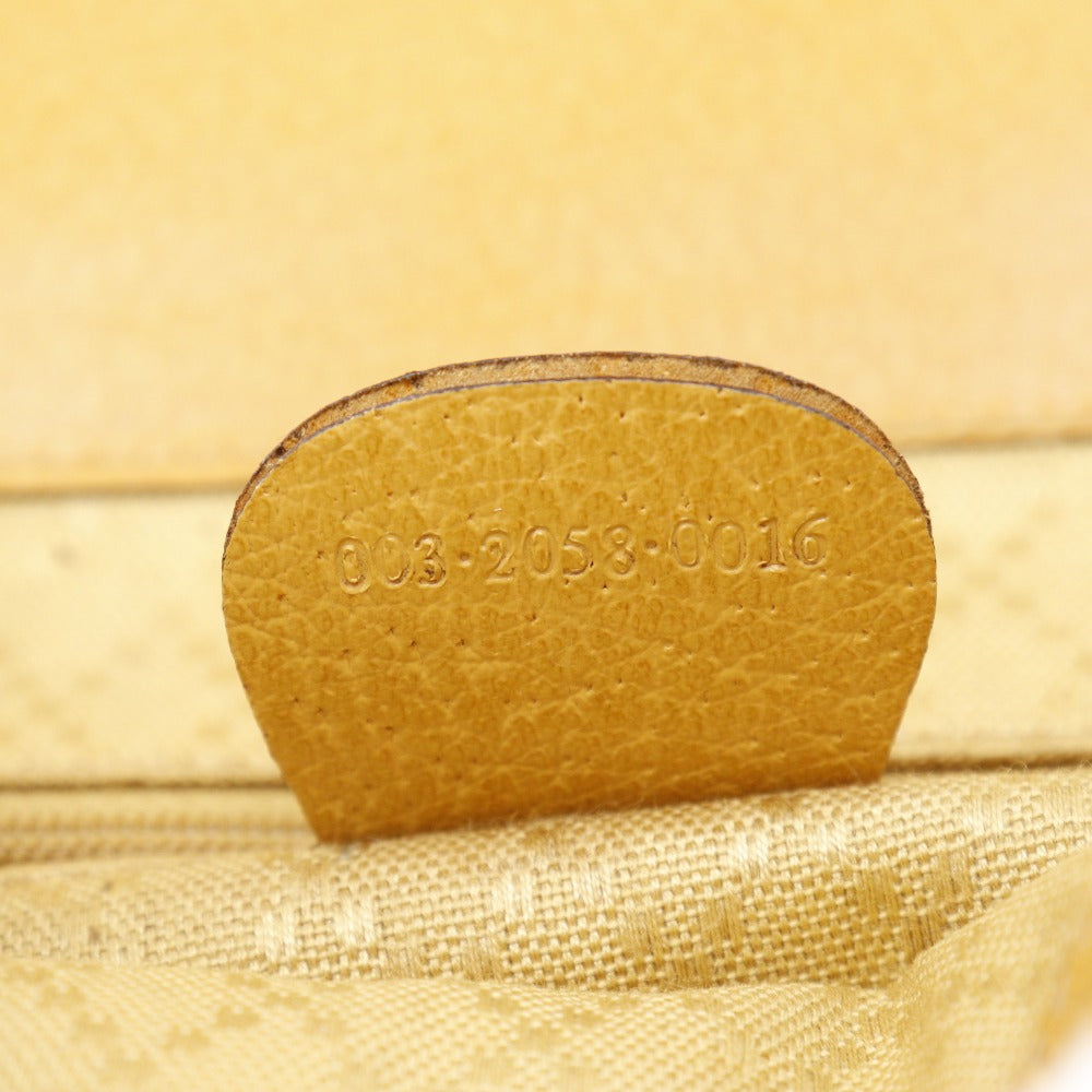 GUCCI Backpack 003.2058.0016 Calfskin yellow Bamboo Backpack Women Used
