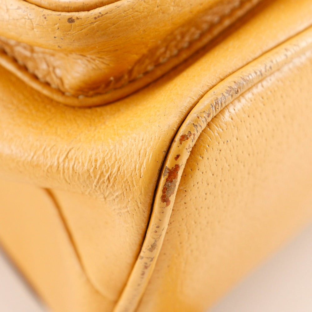 GUCCI Backpack 003.2058.0016 Calfskin yellow Bamboo Backpack Women Used