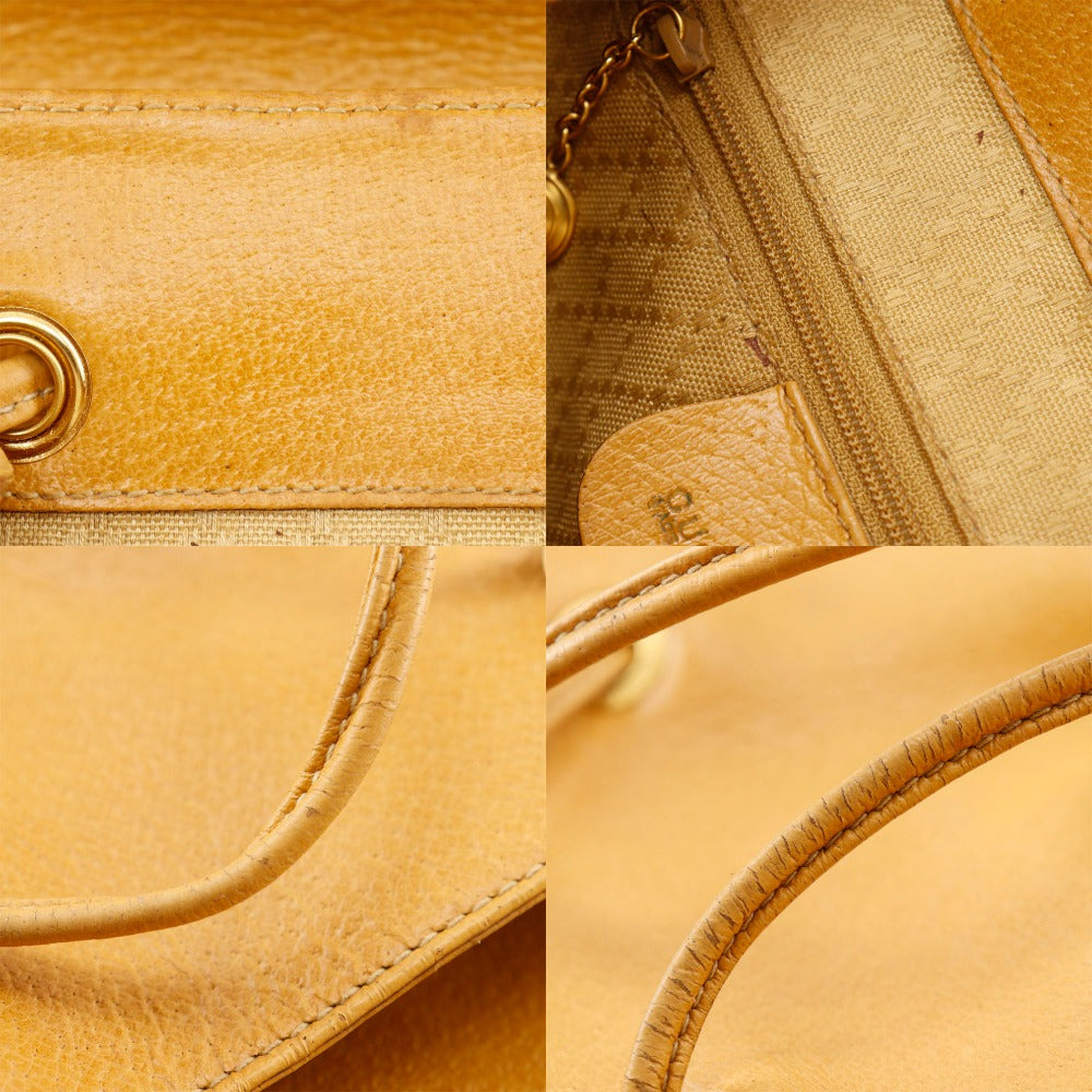 GUCCI Backpack 003.2058.0016 Calfskin yellow Bamboo Backpack Women Used