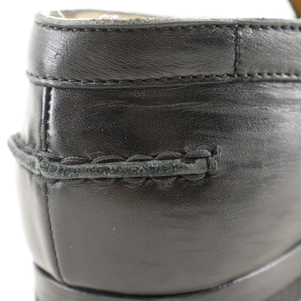 HERMES loafers Calfskin black 37 1/2 Hstitch Women 37 1/2 Used