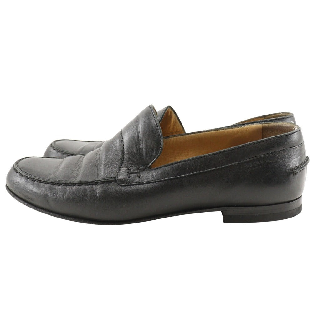 HERMES loafers Calfskin black 37 1/2 Hstitch Women 37 1/2 Used