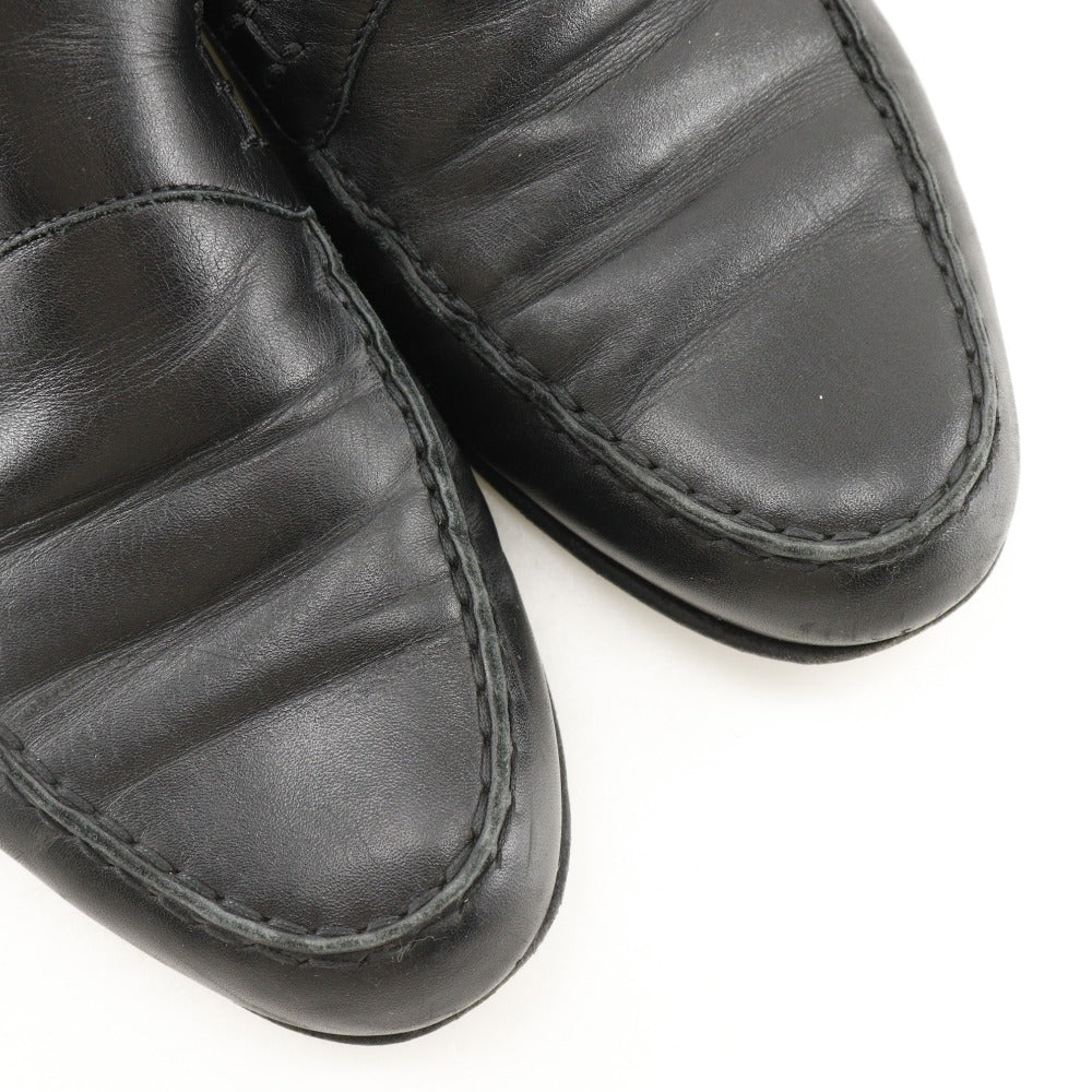 HERMES loafers Calfskin black 37 1/2 Hstitch Women 37 1/2 Used