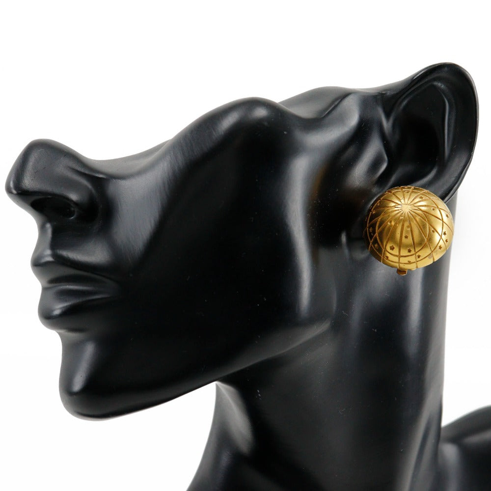 HERMES Earring Plated Gold gold BIJOUTERIE FANTAISIE globe Zodiac Women Used