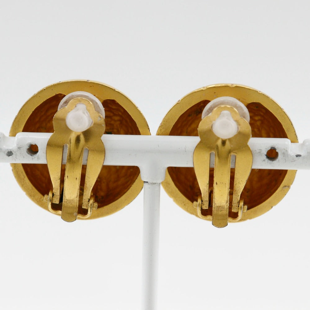 HERMES Earring Plated Gold gold BIJOUTERIE FANTAISIE globe Zodiac Women Used
