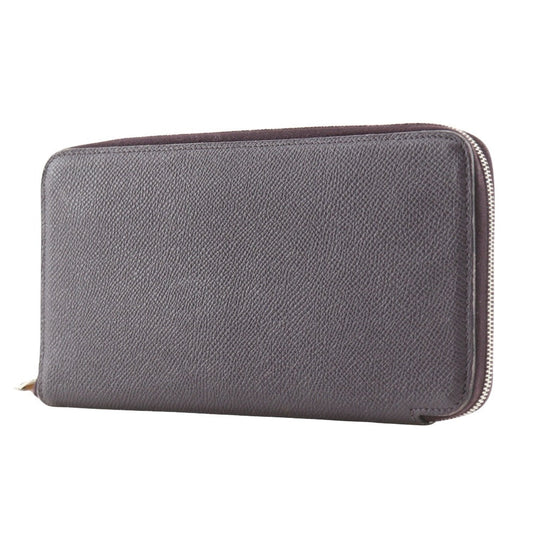 HERMES Long Wallet Purse Epsom purple Azap Long Silk Inn Women Used