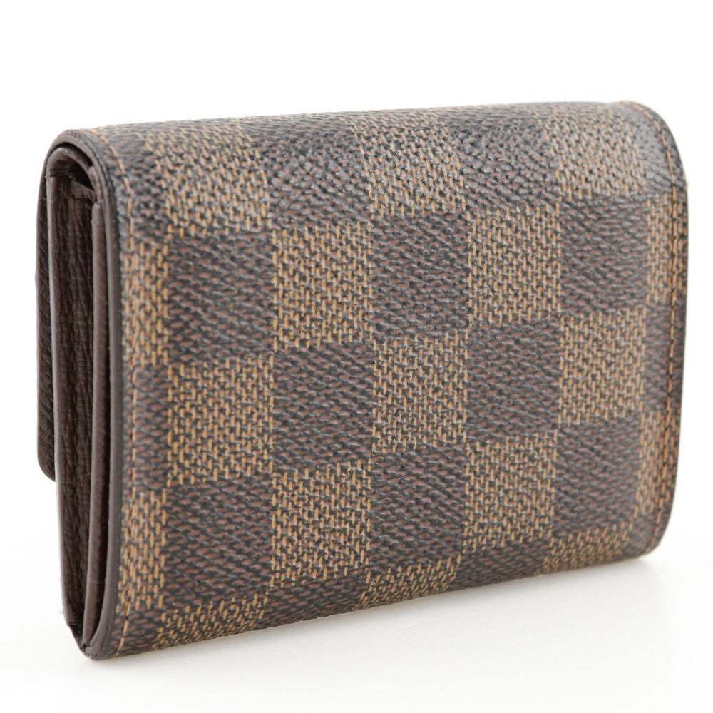 LOUIS VUITTON Coin case N61930 Damier canvas Brown Portonet Plat unisex(Unisex) Used
