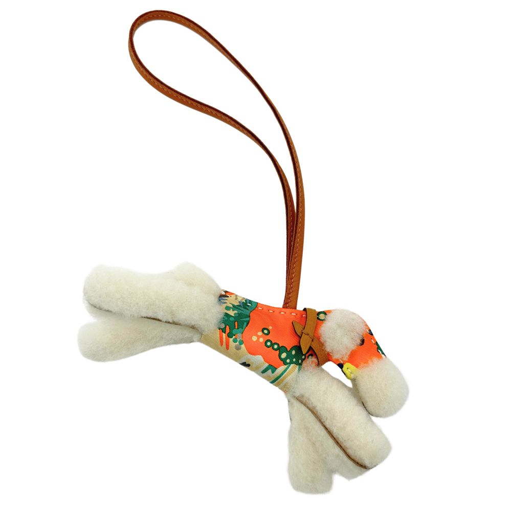 HERMES charm leather white padialoha unisex(Unisex) Used