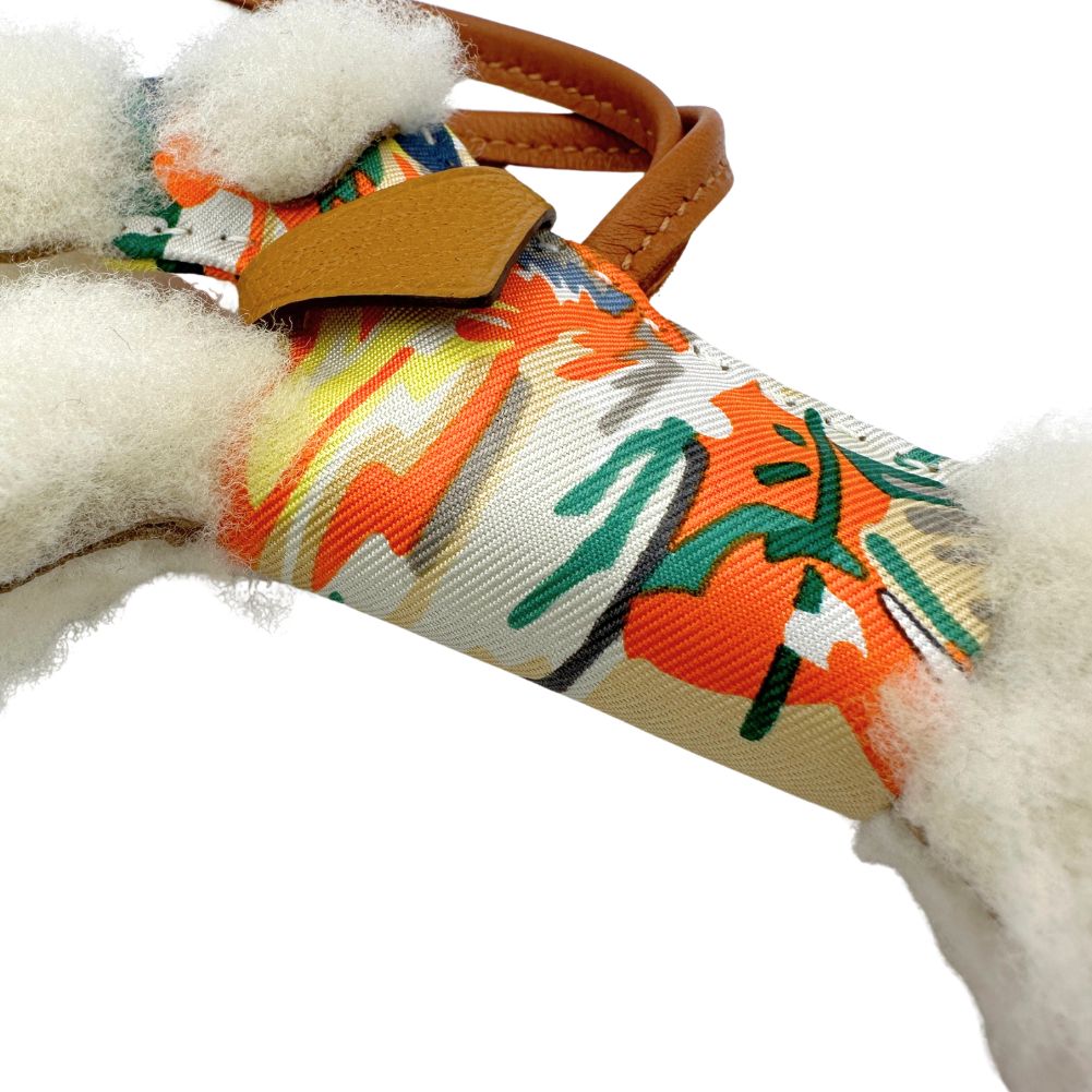 HERMES charm leather white padialoha unisex(Unisex) Used