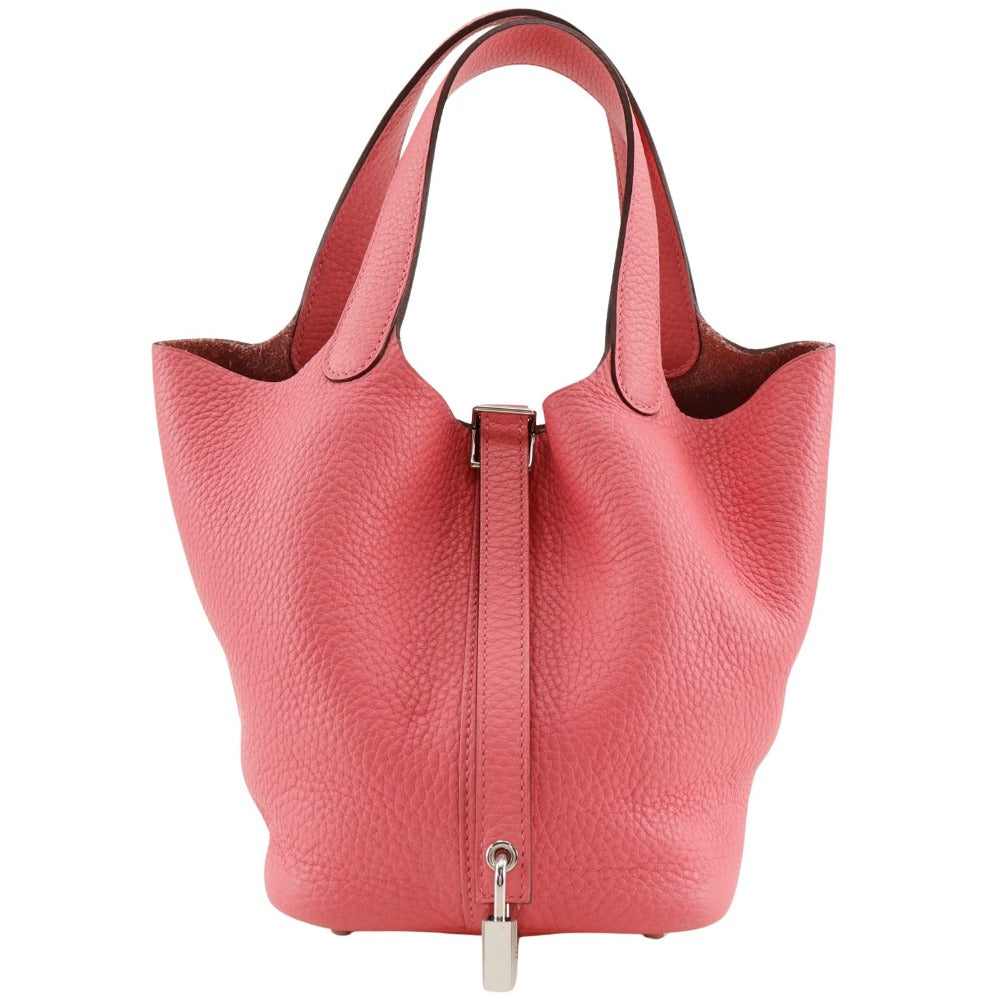 HERMES Handbag Taurillon Clemence pink Picotan Rock 18 PM Women Used