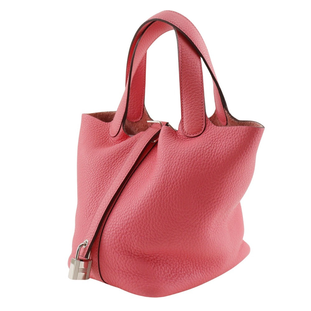 HERMES Handbag Taurillon Clemence pink Picotan Rock 18 PM Women Used