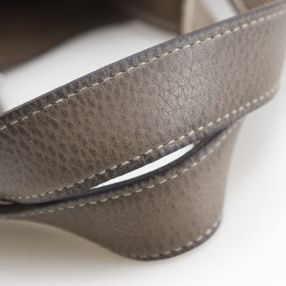 HERMES Handbag Taurillon Clemence Brown Picotan Rock 18 PM