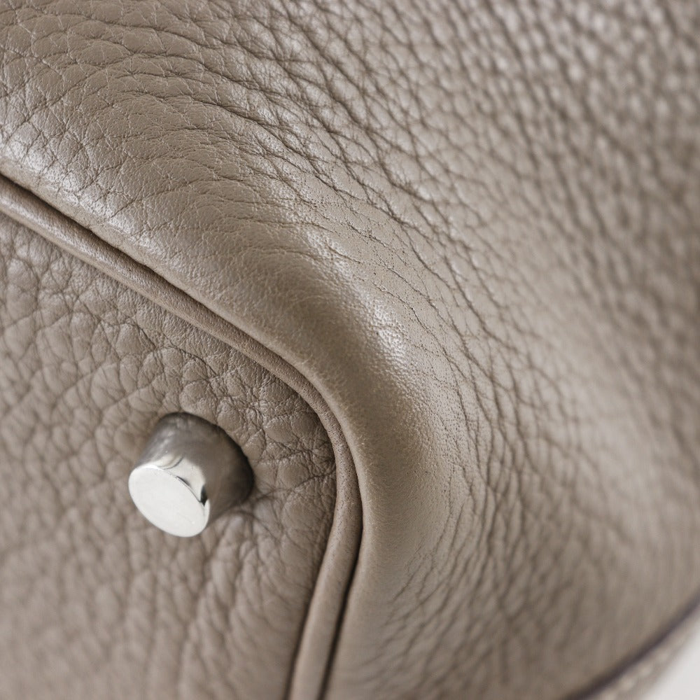 HERMES Handbag Taurillon Clemence Brown Picotan Rock 18 PM