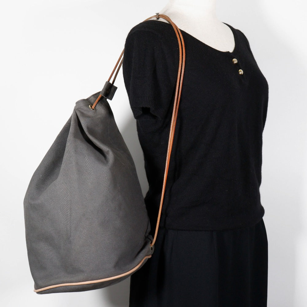 HERMES Shoulder Bag cotton gray one belt POSITION MIMILL unisex(Unisex) Used