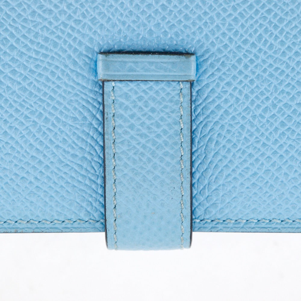 HERMES Long Wallet Purse Epsom light blue Beansufla