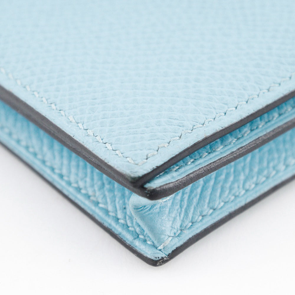 HERMES Long Wallet Purse Epsom light blue Beansufla