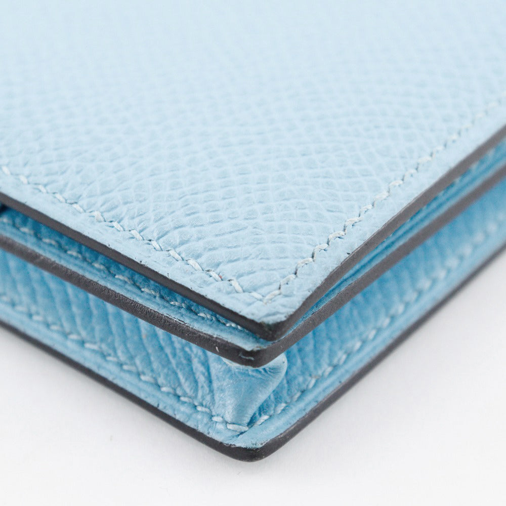 HERMES Long Wallet Purse Epsom light blue Beansufla