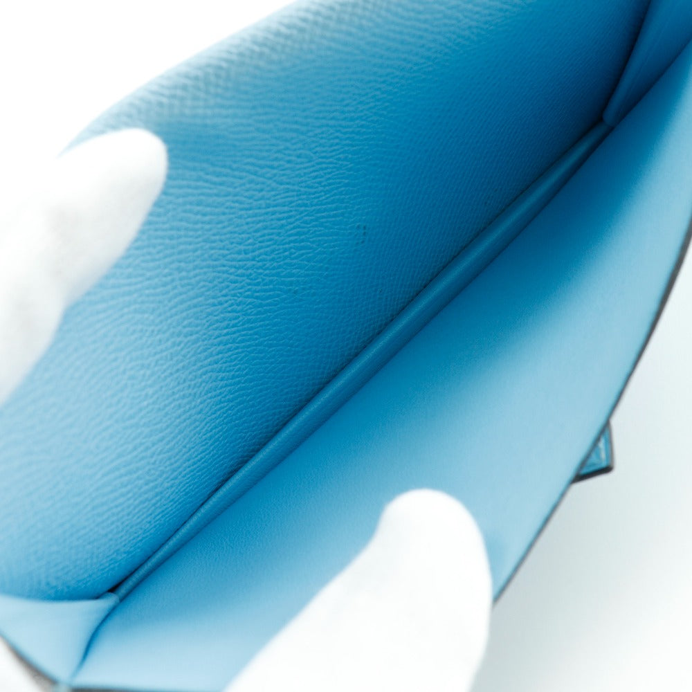 HERMES Long Wallet Purse Epsom light blue Beansufla