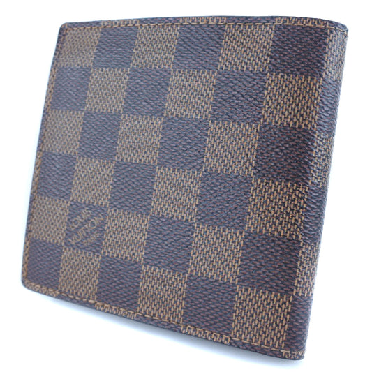 LOUIS VUITTON Bifold Wallet N61675 Damier canvas Brown Portefeuille Marco
