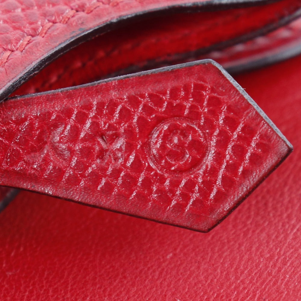 HERMES Clutch bag Epsom Red vintage H logo Women Used