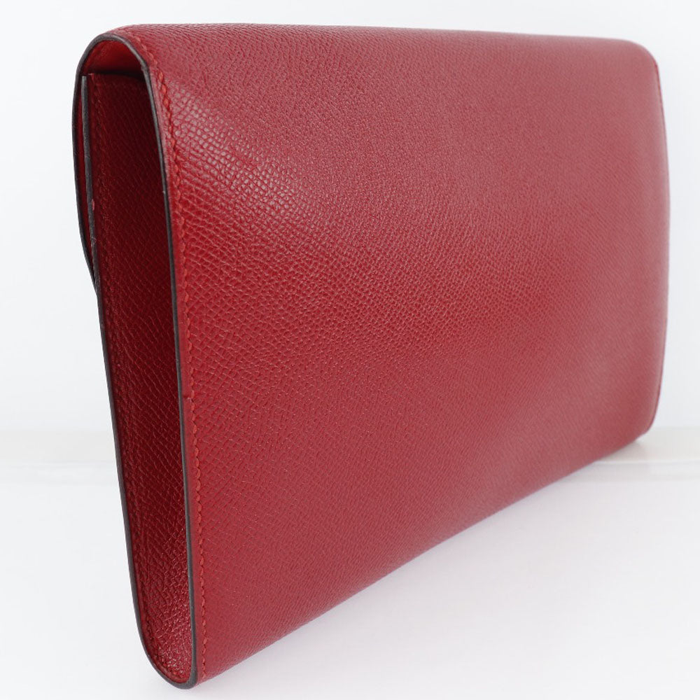 HERMES Clutch bag Epsom Red vintage H logo Women Used