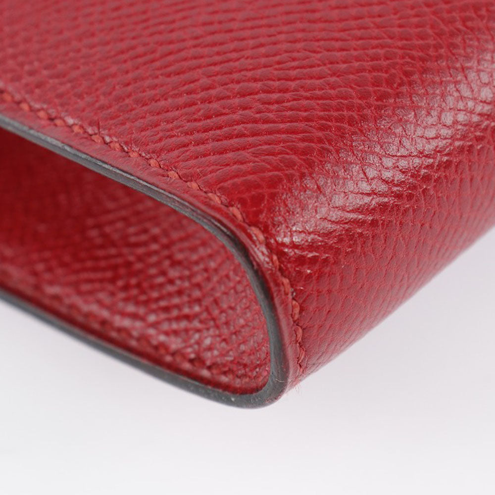 HERMES Clutch bag Epsom Red vintage H logo Women Used