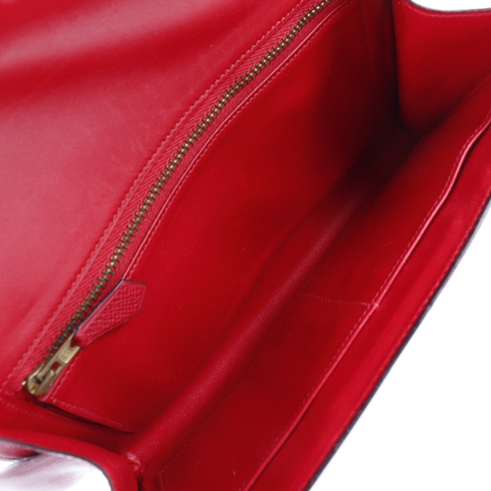 HERMES Clutch bag Epsom Red vintage H logo Women Used