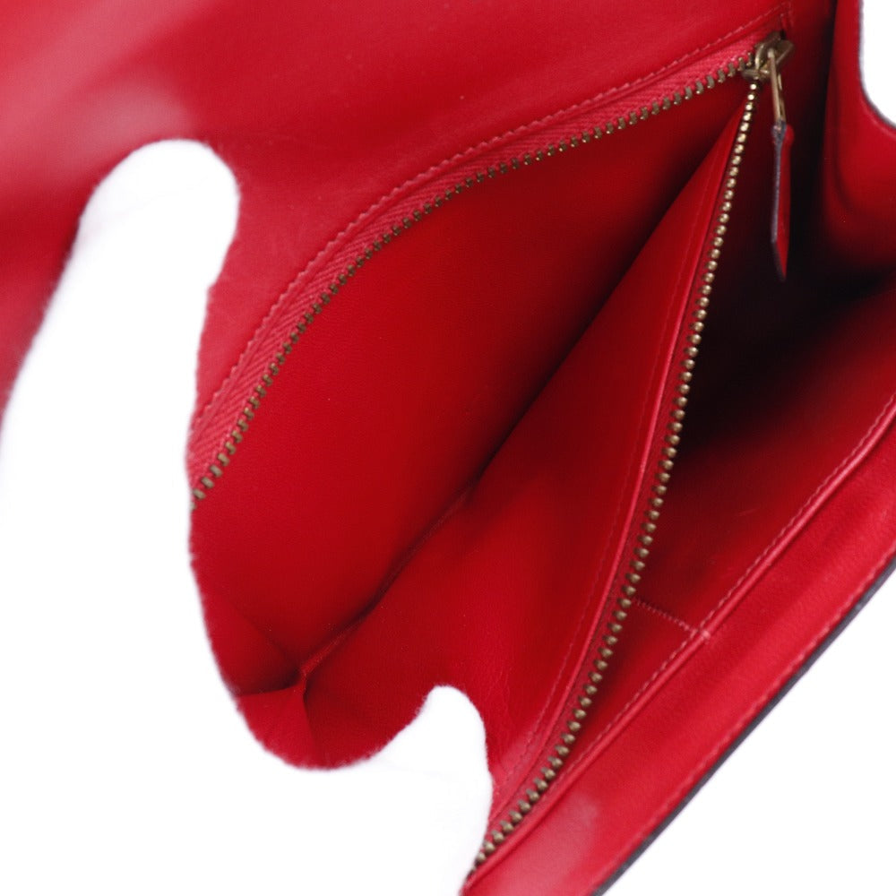 HERMES Clutch bag Epsom Red vintage H logo Women Used