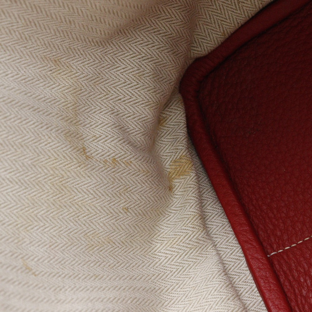 HERMES Tote Bag Negonda Red Garden party PM