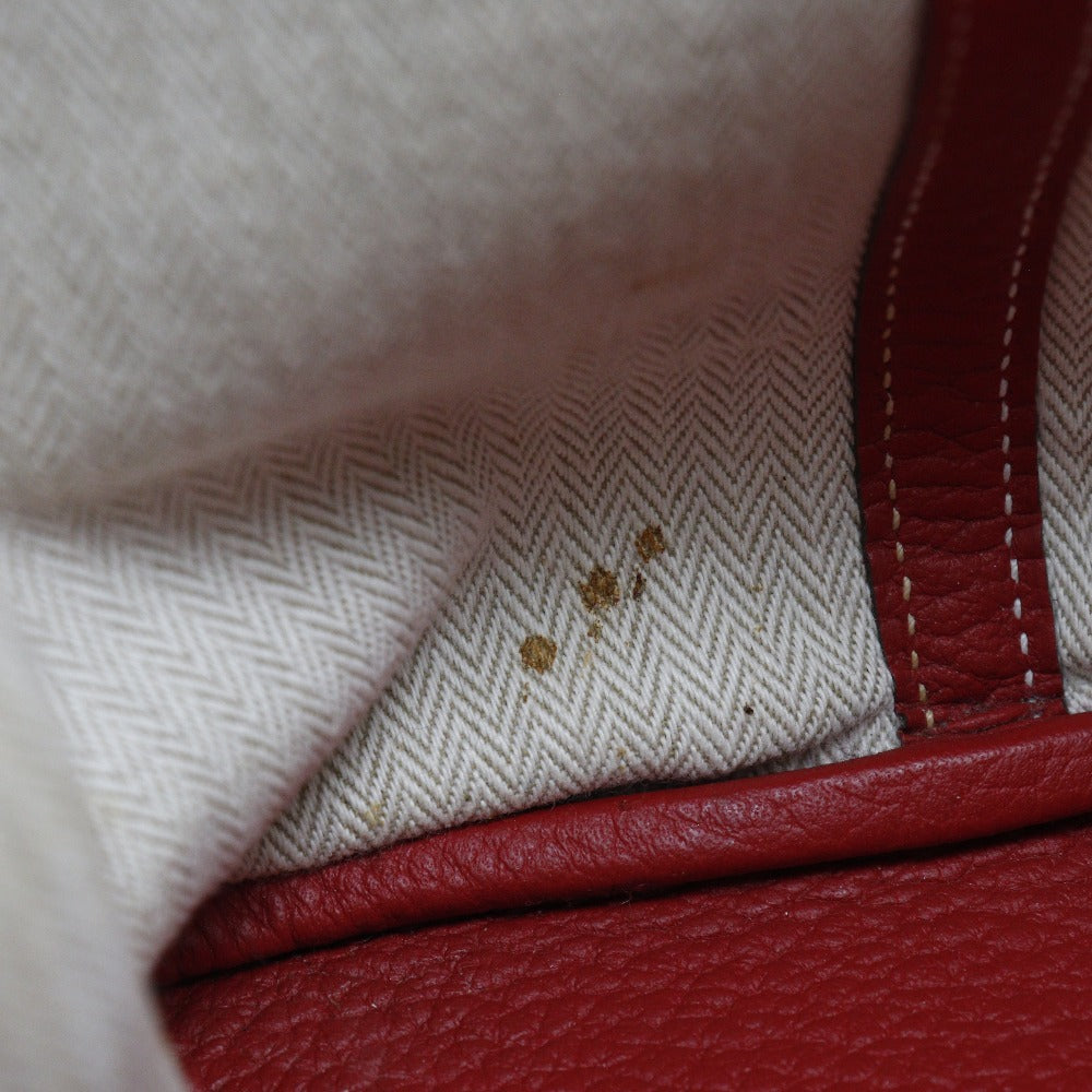 HERMES Tote Bag Negonda Red Garden party PM