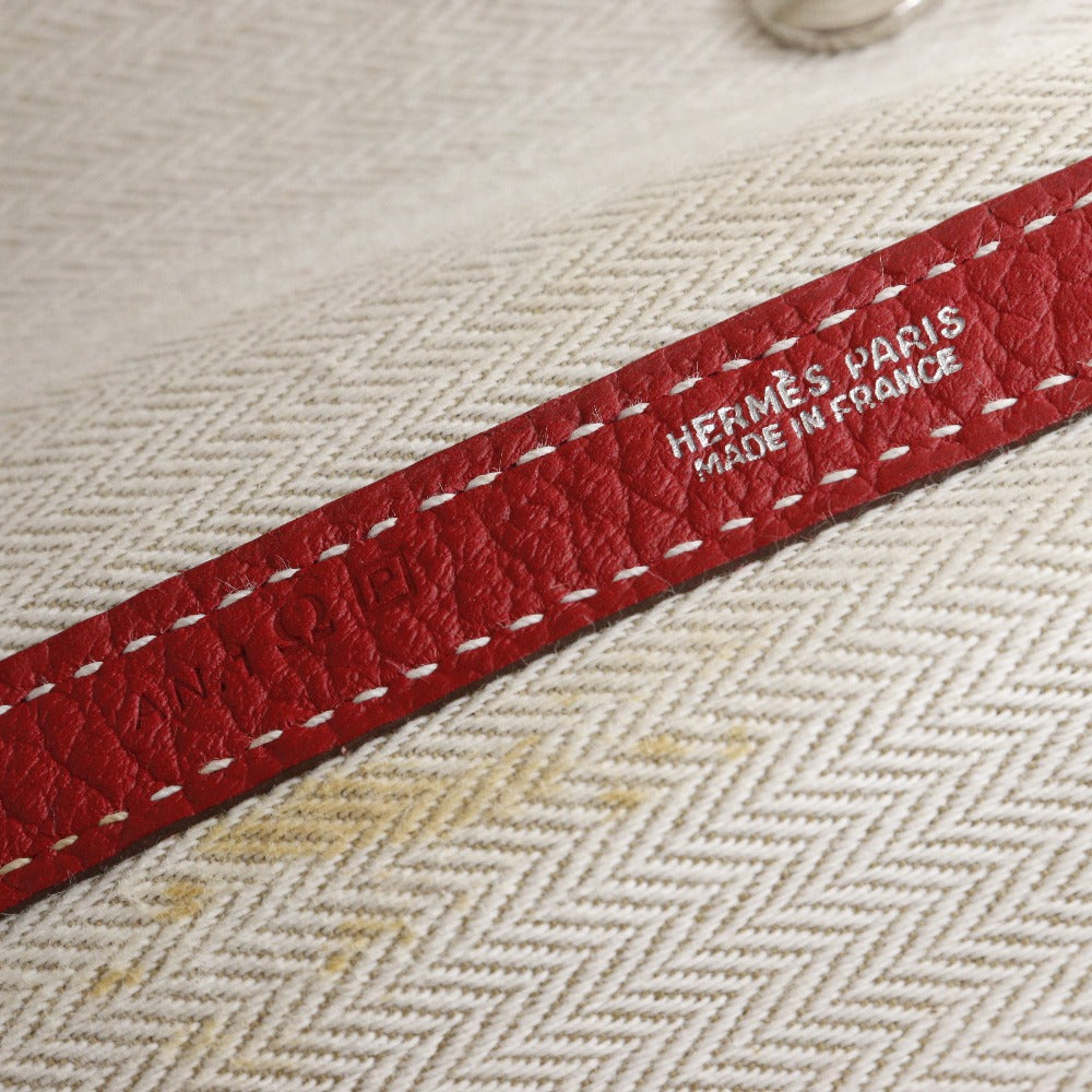HERMES Tote Bag Negonda Red Garden party PM