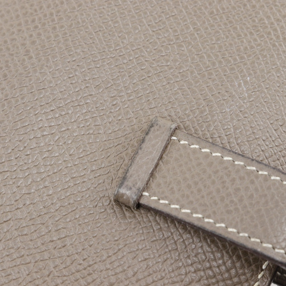 HERMES Long Wallet Purse Epsom SilverMetal Beansufla