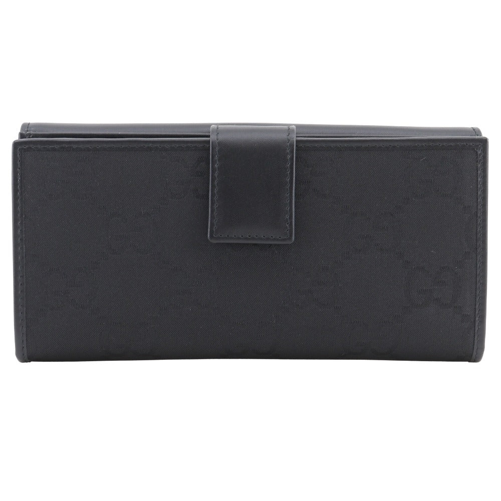 GUCCI Long Wallet Purse 128223 GG canvas, leather black outlet