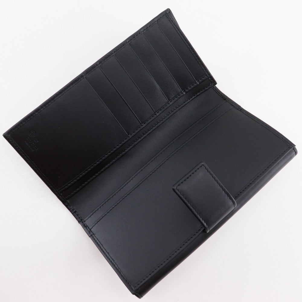 GUCCI Long Wallet Purse 128223 GG canvas, leather black outlet