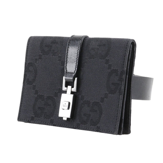 GUCCI Waist bag GG canvas black Belt bag Jackie line