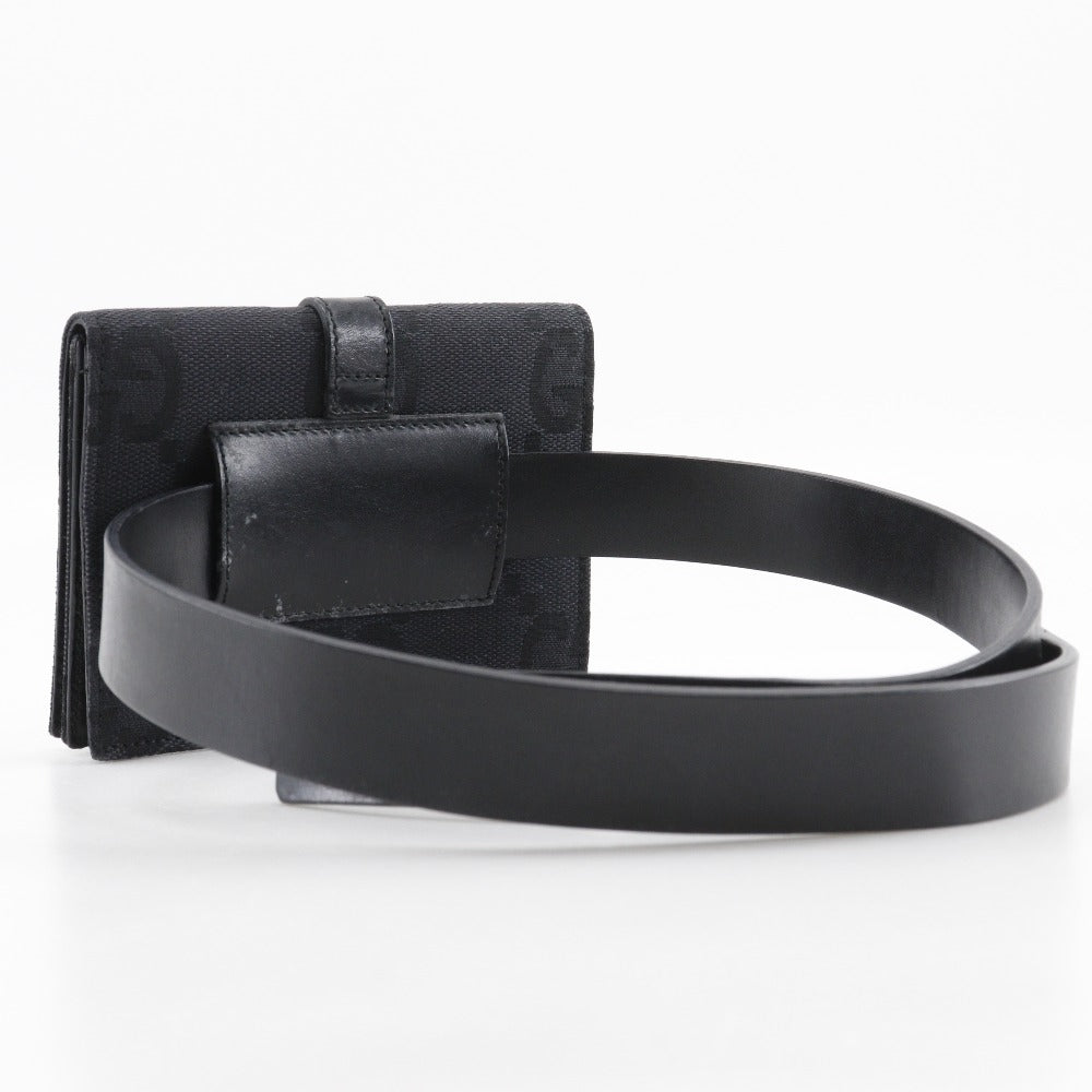GUCCI Waist bag GG canvas black Belt bag Jackie line