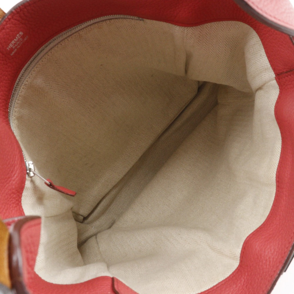 HERMES Shoulder Bag Taurillon Clemence pink Maruwari PM