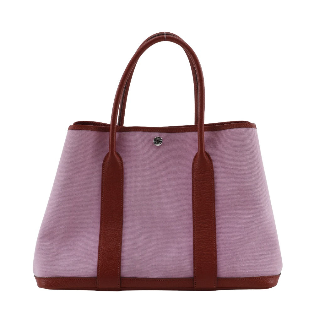 HERMES Tote Bag Towar Officier Pink / red Garden party PM