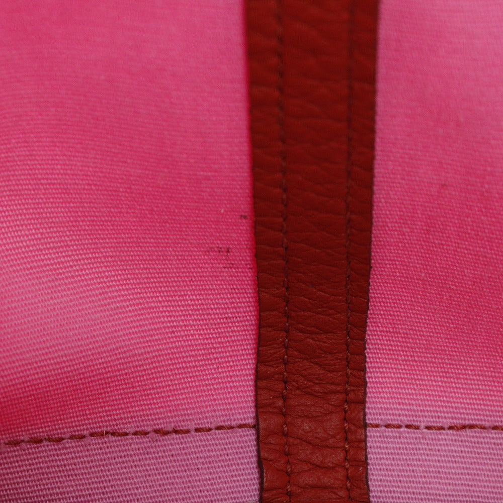 HERMES Tote Bag Towar Officier Pink / red Garden party PM