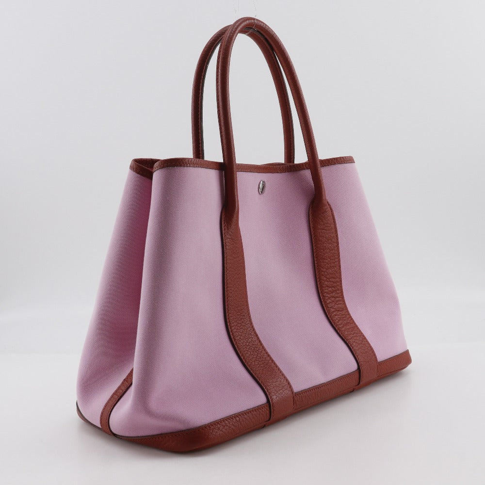 HERMES Tote Bag Towar Officier Pink / red Garden party PM