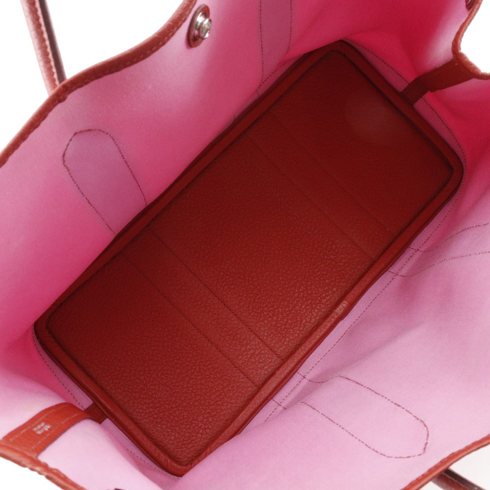 HERMES Tote Bag Towar Officier Pink / red Garden party PM