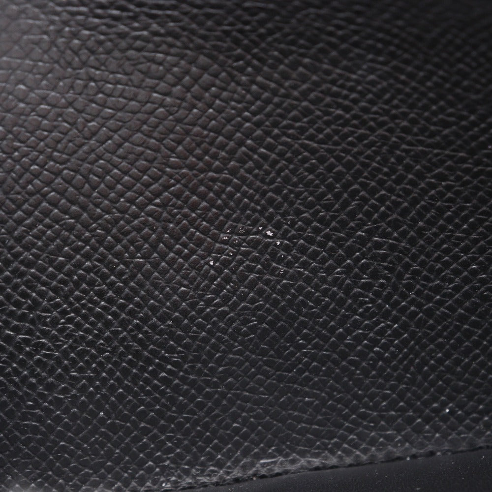 HERMES Long Wallet Purse Epsom black Trifold Beardupli 2PLIS
