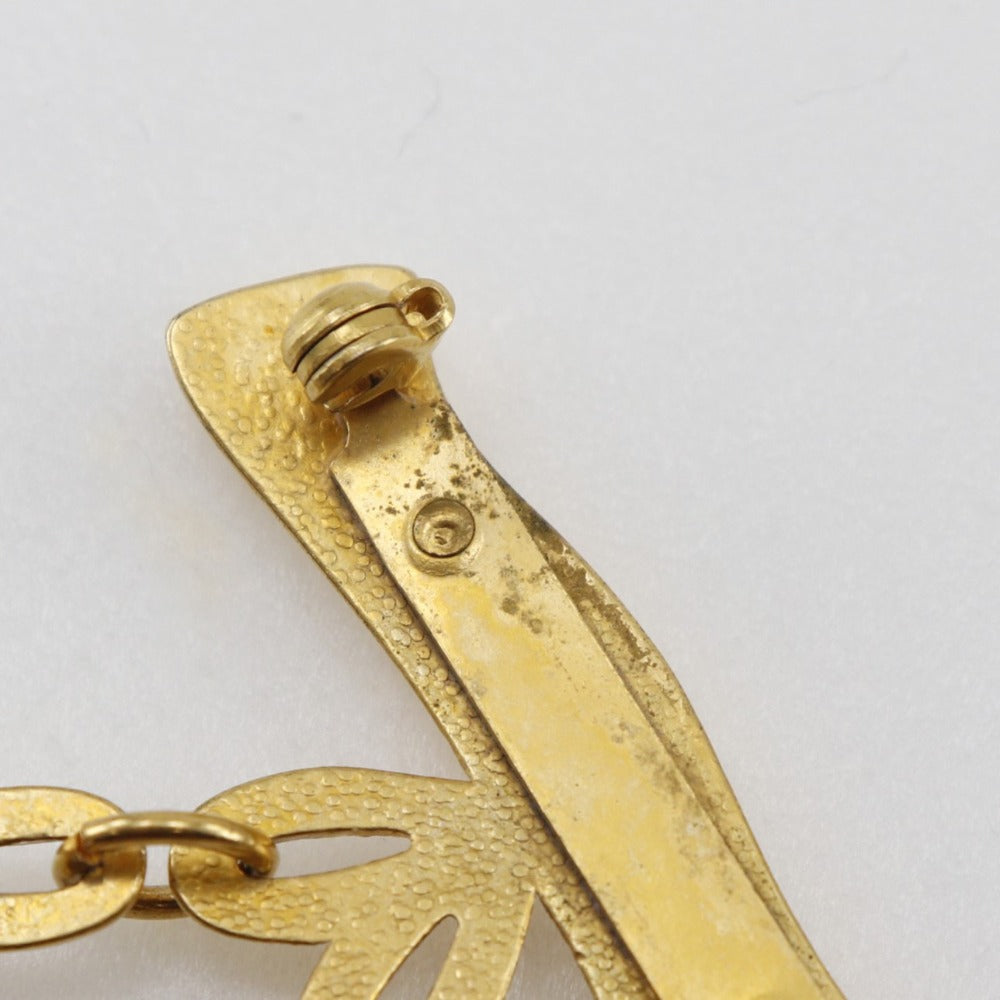 HERMES Brooch Plated Gold gold Women Used