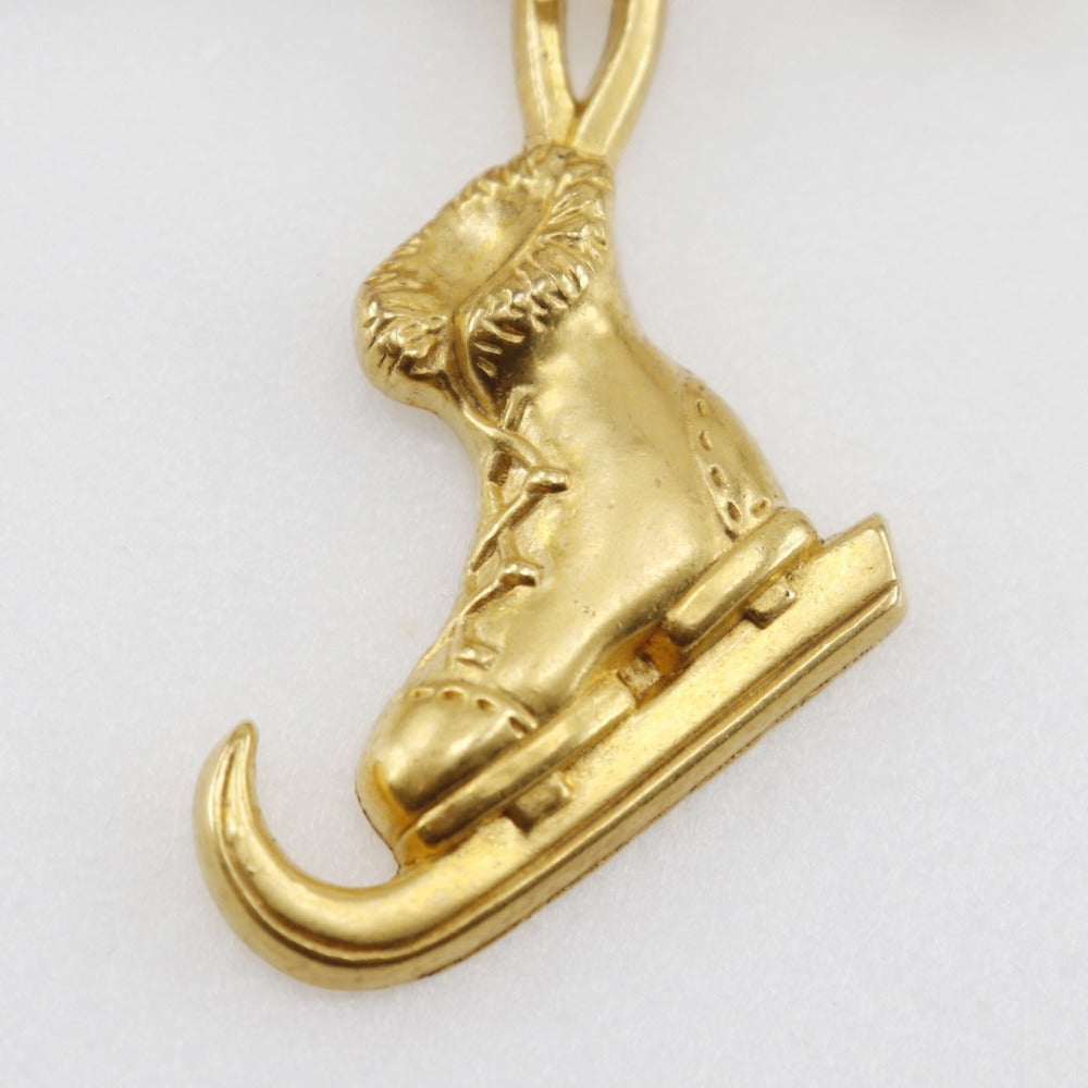 HERMES Brooch Plated Gold gold Women Used