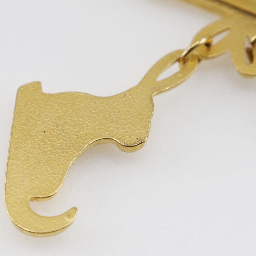 HERMES Brooch Plated Gold gold Women Used
