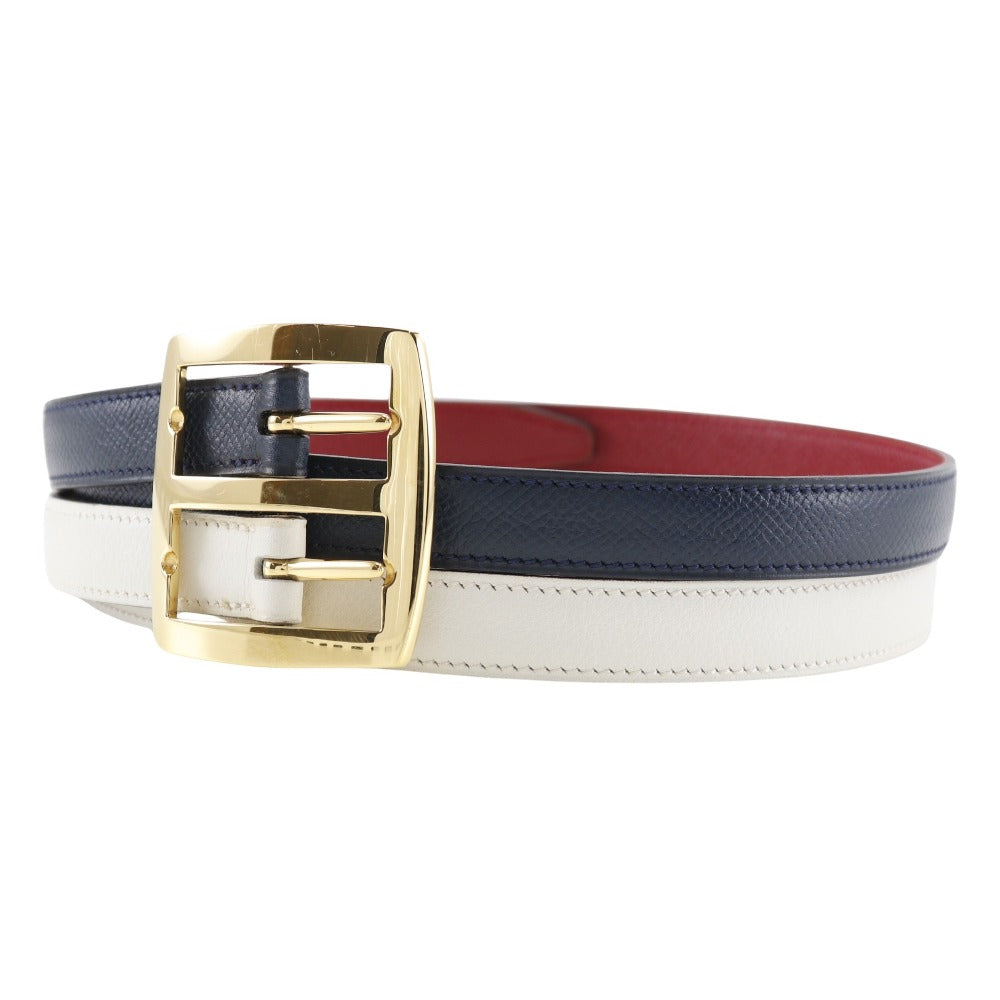 HERMES belt Courchevel, Swift multicolor reversible Women 70 Used