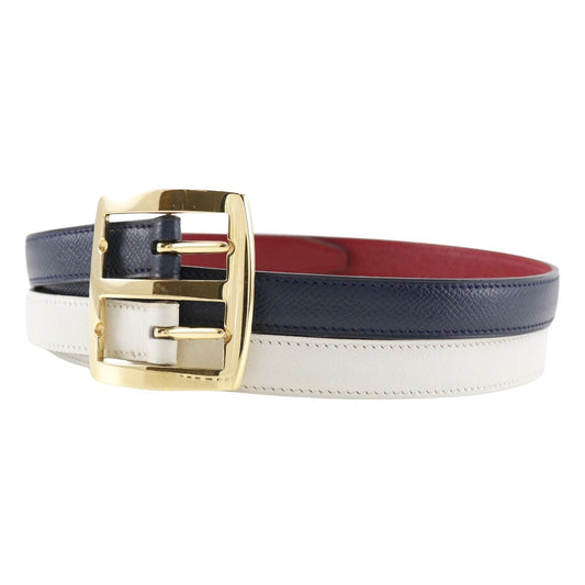 HERMES belt Courchevel, Swift multicolor reversible Women 70 Used