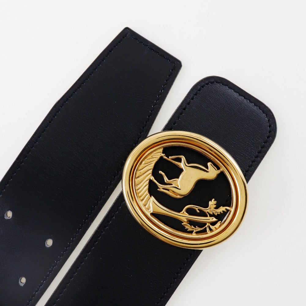 HERMES belt Boxcalf, Courchevel black Women Used
